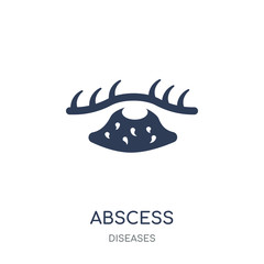 Abscess icon. Abscess filled symbol design from Diseases collection.