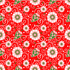 Beautiful indian style celebration Christmas repeating pattern for diwali holidays;new year decoraion;packaging;surface prints;textile