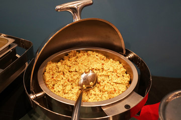 mashed potato of food buffet catering dining in the party