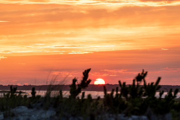 Obraz na płótnie Canvas Dune Road Sunset