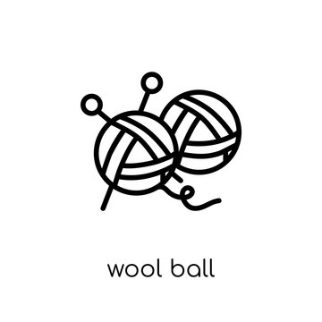 Wool ball icon from Sew collection.