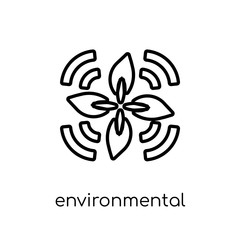 Environmental icon. Trendy modern flat linear vector Environmental icon on white background from thin line smart home collection