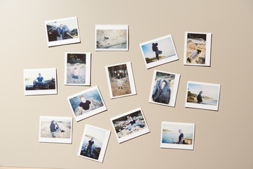 Creative photos of stylish model on nature