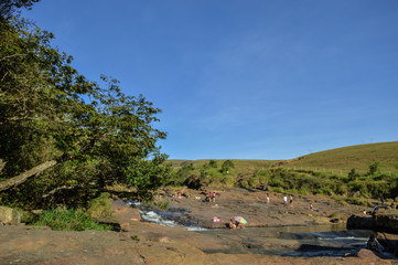 natural slide in the forest