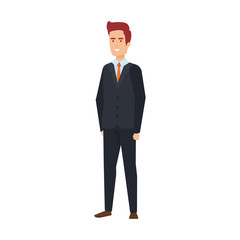 elegant businessman avatar character