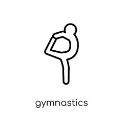 Gymnastics icon. Trendy modern flat linear vector Gymnastics icon on white background from thin line sport collection