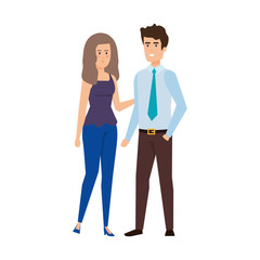 business couple avatars characters