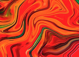 Beautiful shine impressionist artwork. Marbled abstract design. Swirl decor elements. Fantasy art. Marble background. Liquid painting, Graphic drawing. Artistic bright smooth texture. Visual fine art.