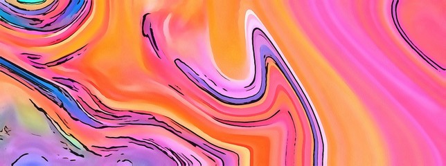 Obraz premium Beautiful shine impressionist artwork. Marbled abstract design. Swirl decor elements. Fantasy art. Marble background. Liquid painting, Graphic drawing. Artistic bright smooth texture. Visual fine art.