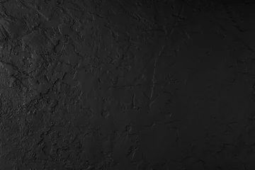 Foto op Canvas Black stone background, grey cement texture. Top view, flat lay © Jukov studio
