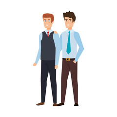 couple of businessmen avatars characters