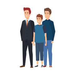 group of business men avatars characters