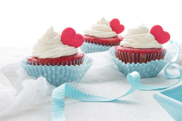 Heart cupcakes for Valentine's Day