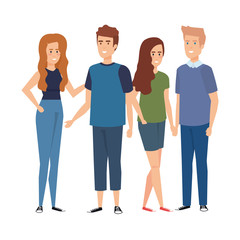 Fototapeta premium group of people characters