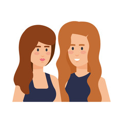 couple girls avatars characters