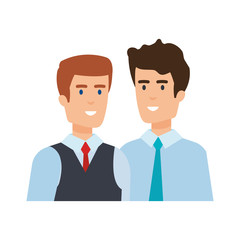 couple of businessmen avatars characters