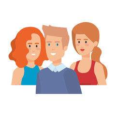 Fototapeta premium group of people characters