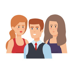 Fototapeta premium group of people characters