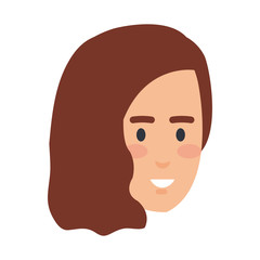 beautiful woman head avatar character