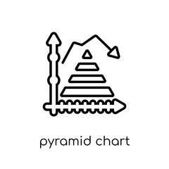 Fototapeta na wymiar Pyramid chart icon from collection.