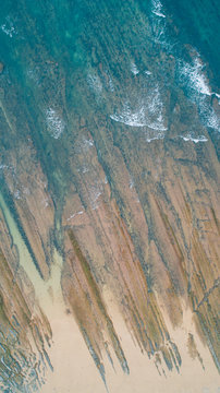 Aerial view of ocean coast