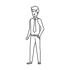 elegant businessman avatar character
