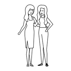 couple girls avatars characters