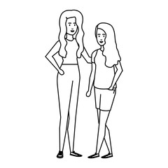 couple girls avatars characters