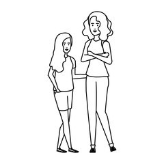 couple girls avatars characters