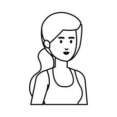 beautiful and young woman character