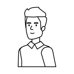 young and casual man character