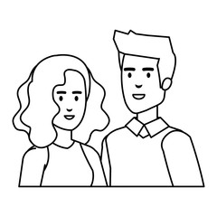 couple avatar characters icons