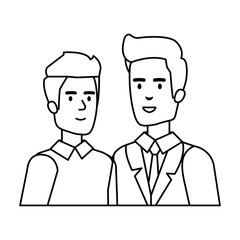 couple of businessmen avatars characters