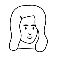beautiful woman head avatar character