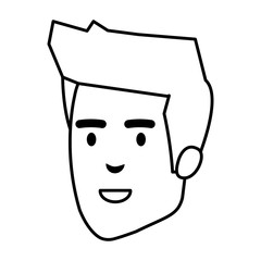 young man head avatar character