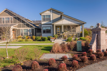 Row of houses in Wilsonville Oregon.