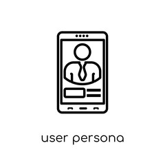 User Persona icon. Trendy modern flat linear vector User Persona icon on white background from thin line Technology collection