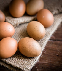 Brown organic free range eggs