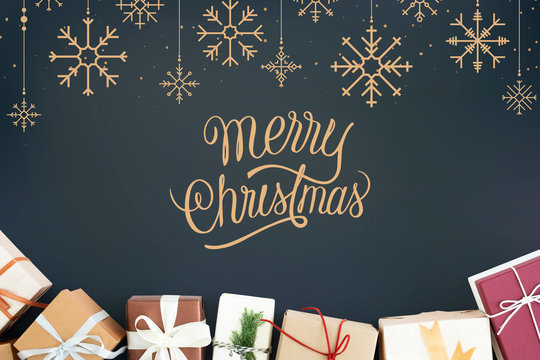 Merry Christmas Greeting Card Mockup