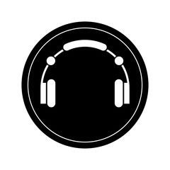 Isolated headphones icon. Chat concept. Vector illustration design