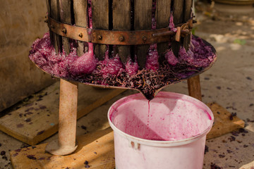 Wine-making. Technology of wine production. The folk tradition of making wine. Wine production in...