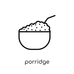 Porridge icon. Trendy modern flat linear vector Porridge icon on white background from thin line United States of America collection