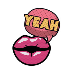 lips saying yeah avatar character
