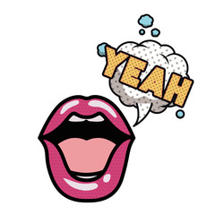 lips saying yeah avatar character