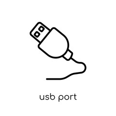 Usb port icon from User interface collection.