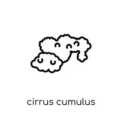 Cirrus cumulus icon from Weather collection.