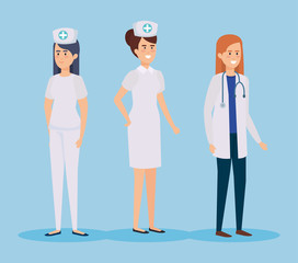 Obraz premium doctor and nurse characters