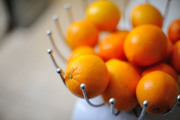 Jaffa Oranges in a modern fruit bowl