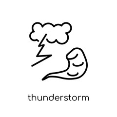 Obraz premium Thunderstorm icon from Weather collection.