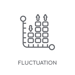 Fluctuation linear icon. Modern outline Fluctuation logo concept on white background from Cryptocurrency economy and finance collection